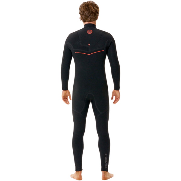 2026 Rip Curl Da Uomo Flashbomb Fusion 3/2mm Chest Zip Muta 177MFS - Black